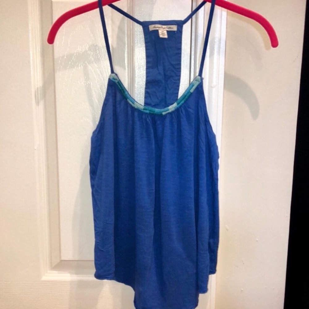 [American Eagle] Blue Beaded Tank Top (FREE w/ any $15 purchase)
